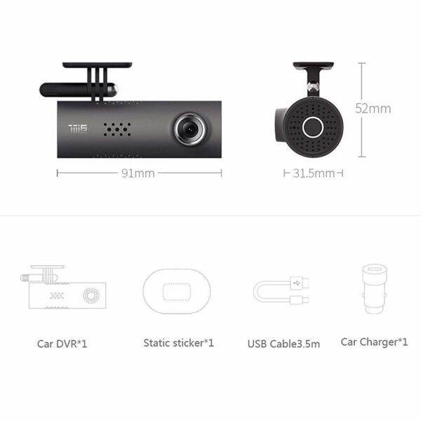 Car Dash Smart WiFi DVR 130 Degree Wireless Cam 1080P FHD Night Version G-Sensor Driving Recorder - Image 5