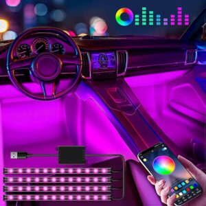 Styling Decorative Lamp LED Car Interior Light Waterproof Ambient Lamp Of Wireless Remote Music Control Car RGB Strip Lights